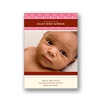 Pretty Stripes -- Pink Photo Birth Announcement