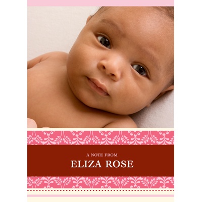Pretty Stripes -- Pink Photo Note Card