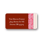 Pretty Stripes -- Pink Address Label