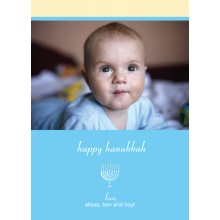 Menorah Charm -- Hanukkah Photo Cards