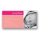 Headliner -- Pink Photo Birth Announcement