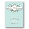 Vintage Scroll -- Aqua Bridal Shower Invitation