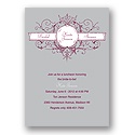 Vintage Scroll -- Pewter Bridal Shower Invitation