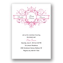 Vintage Scroll -- White Bridal Shower Invitation
