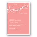 Branching Out --  Pink Bridal Shower Invitation