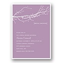 Branching Out --  Violet Bridal Shower Invitation