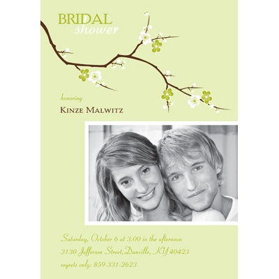 Springtime -- Celery Bridal Shower Invitation