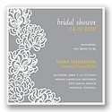 Blossoms -- Pewter Bridal Shower Invitation