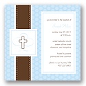 Sealed with Faith -- Blue Baptism Invitation