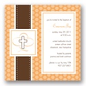 Sealed with Faith -- Orange Baptism Invitation
