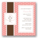 Sealed with Faith -- Pink Baptism Invitation