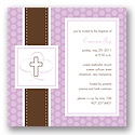 Sealed with Faith -- Violet Baptism Invitation