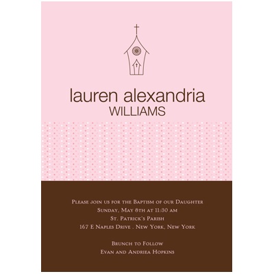 Join Us -- Pink Baptism Invitations
