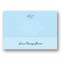 Peace, Love, Faith -- Blue Baptism Invitation