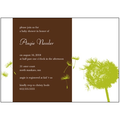 Just Dandy -- Baby Shower Invitations