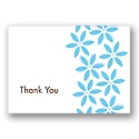 Flower Shower -- Blue Thank You Card