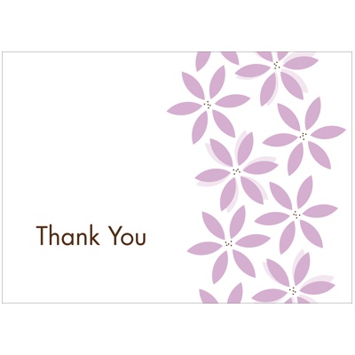 Flower Shower -- Violet Thank You Card