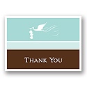 Special Delivery -- Aqua Triplet Thank You Card