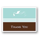 Special Delivery -- Aqua Twin Thank You Card