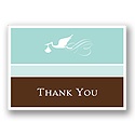 Special Delivery -- Aqua Thank You Card