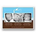 Special Deliveries -- Blue Triplets Photo Birth Announcement