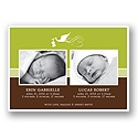 Special Deliveries -- Olive Twins Photo Birth Announcement