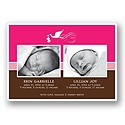 Special Deliveries -- Pink Twins Photo Birth Announcement