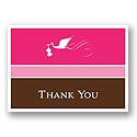 Special Delivery -- Pink Twin Thank You Card