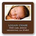 Baby Mobile -- Mocha & Sky Photo Address Label