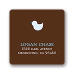 Baby Mobile -- Mocha & Sky Address Label