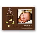 Baby Mobile - Mocha & Olive Photo Birth Announcement