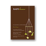 Baby Mobile -- Mocha & Olive Baby Shower Invitations