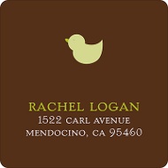 Baby Mobile - Mocha & Olive Address Label