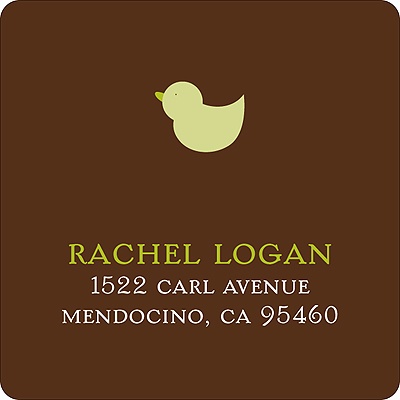 Baby Mobile - Mocha & Olive Address Label