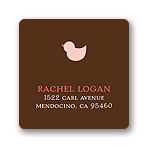 Baby Mobile - Mocha & Pink Address Label
