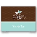A Birdie Told Me -- Aqua Thank You Card