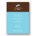 A Birdie Told Me -- Blue Baby Shower Invitation