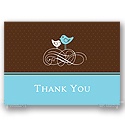 A Birdie Told Me -- Blue Thank You Card