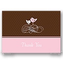 A Birdie Told Me -- Pink Thank You Card