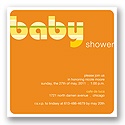 Big News -- Orange Baby Shower Invitation