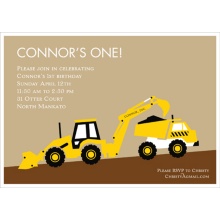 Hard Hat Required Birthday Party Invitation