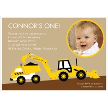 Hard Hat Required Photo Birthday Party Invitation