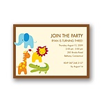 Safari Friends Birthday Party Invitation