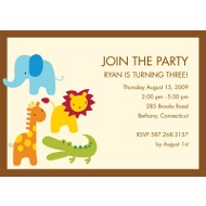 Safari Friends Birthday Party Invitation