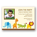 Safari Friends Photo Birthday Party Invitation