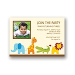 Safari Friends Photo Birthday Party Invitation