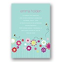 Springtime Buzz -- Aqua Birthday Party Invitation