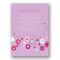 Springtime Buzz -- Violet Birthday Party Invitation