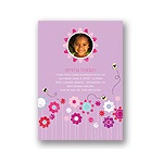 Springtime Buzz -- Violet Photo Birthday Party Invitation
