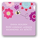 Springtime Buzz -- Violet Address Label